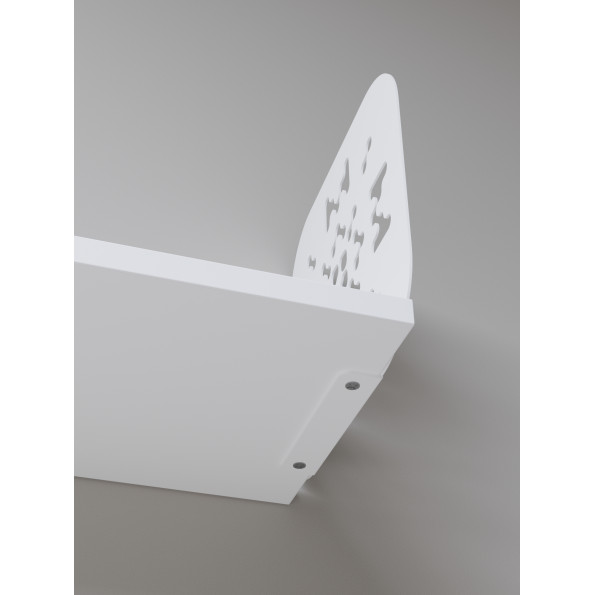 Полка навесная 22х70х22 см из ЛДСП Белая -
                                                        Фото 2